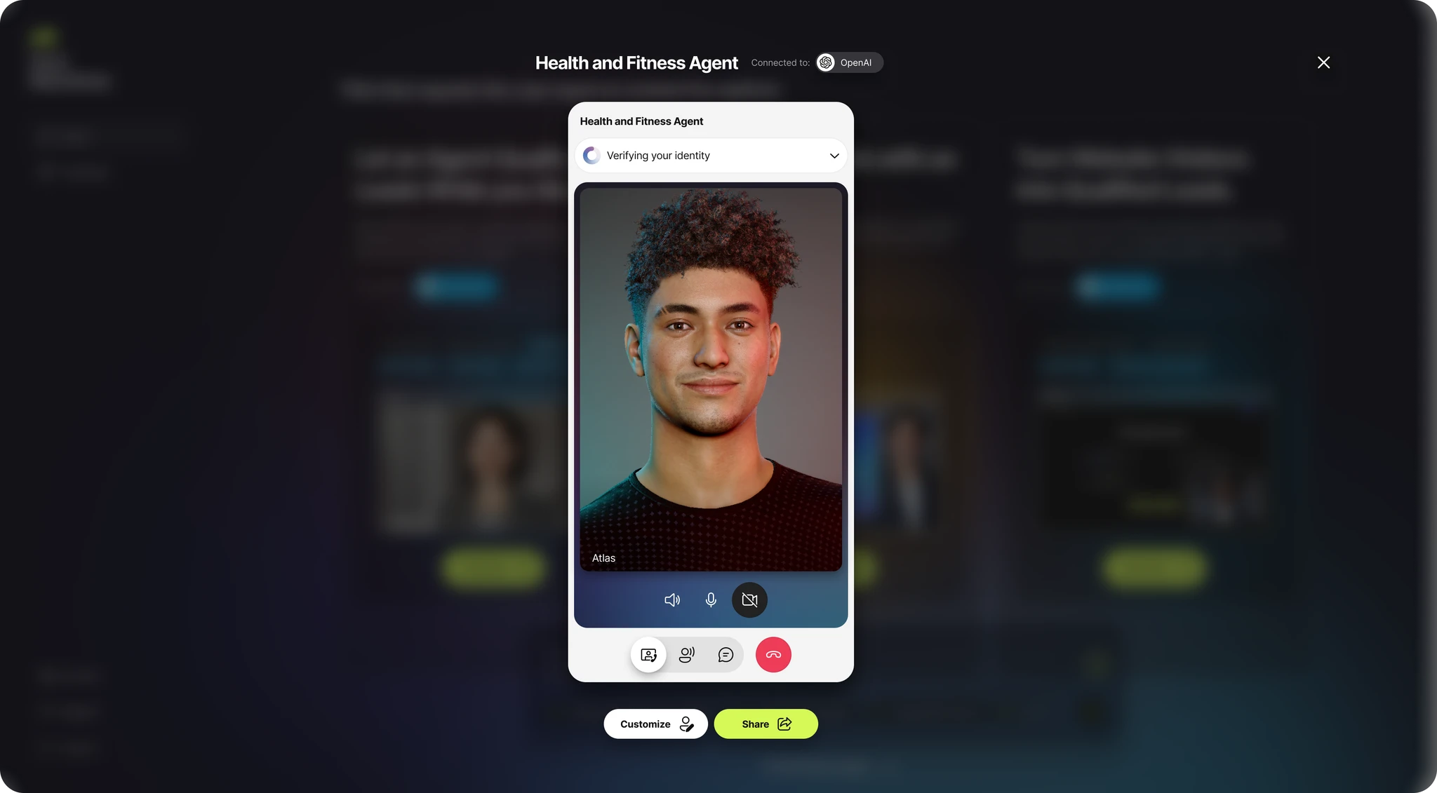 A live face-to-face call with a digital person
